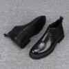 Authentic men's Chelsea boots men's genuine leather thick-soled British-style high-top leather shoes men's 202 models 3 new layers of cowhide