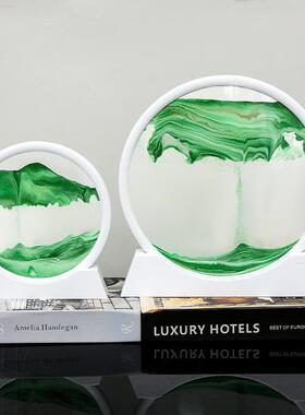 3D流沙画沙漏家居饰工艺品客厅装办公室DG1208桌摆件创意动活乔迁