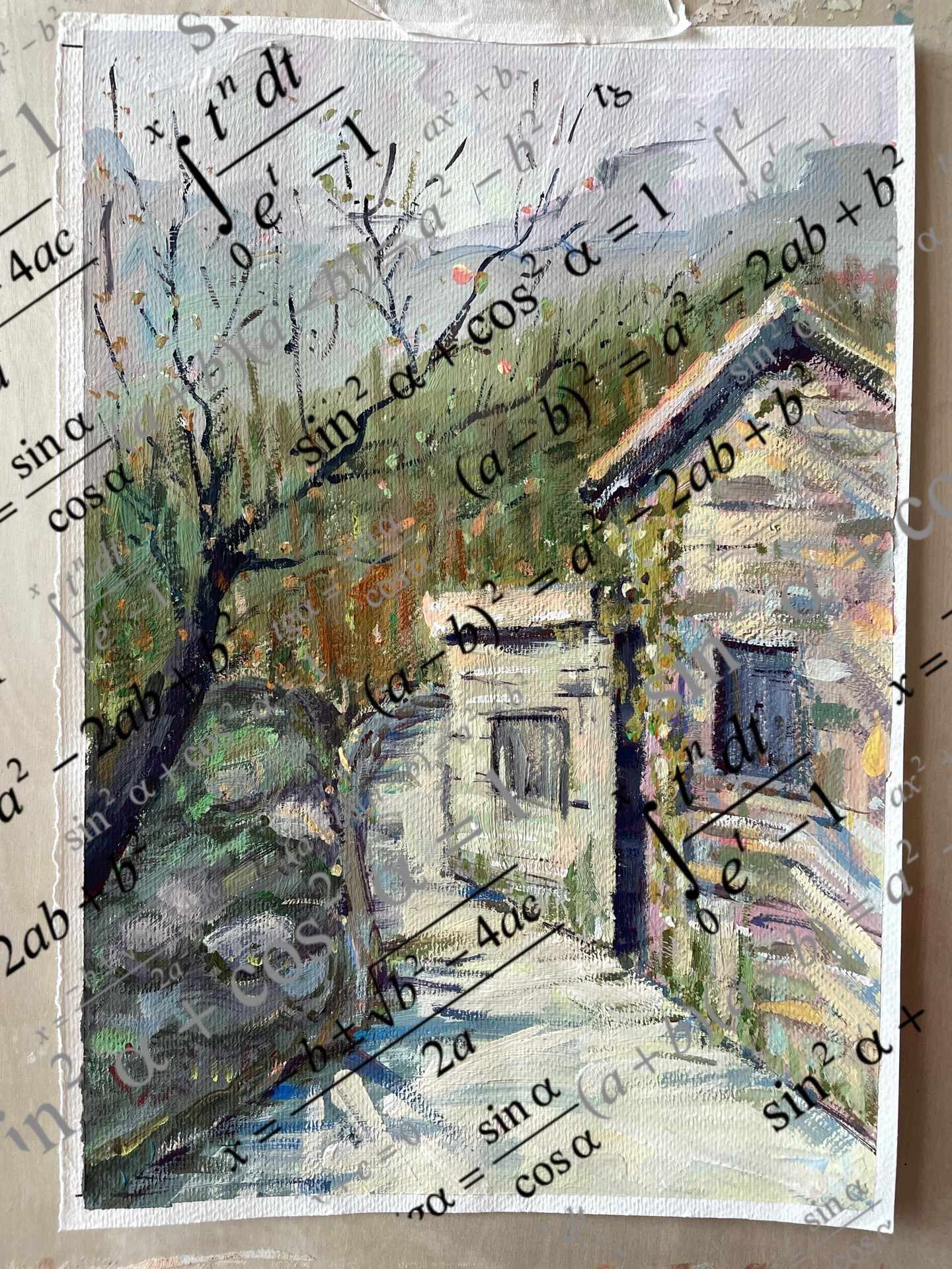 繁野三郎の20号肉筆水彩画「恵庭岳」(1982年作)【真作・新額装・美品