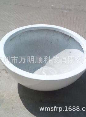 商场装饰用绿化花钵玻璃纤维花钵酒店大堂落地式花钵圆形花盆