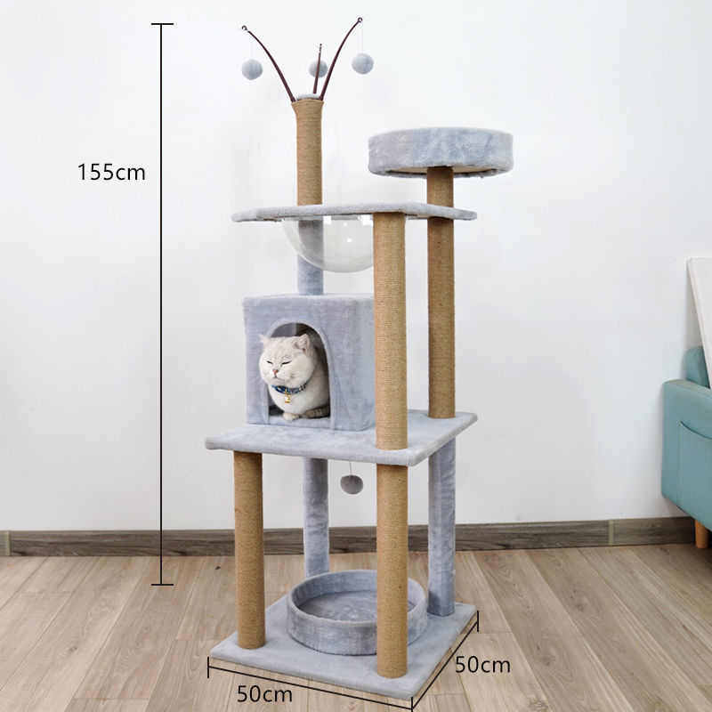 房子架四季通用爬木子柱一体架树小型猫别墅窝猫咪猫抓猫实用品,淘宝优惠券,粉丝福利购,淘宝优惠卷