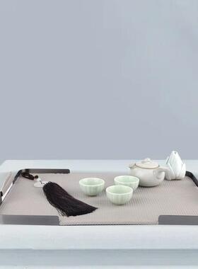 现代轻奢风置物盘家居玄关托盘摆件样板间售楼处家居软装饰品套装