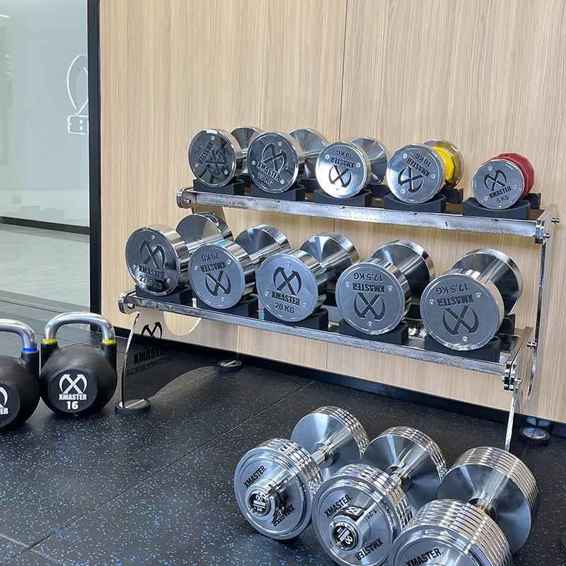 XMASTER纯钢哑铃哑铃架子套装组合健身家用杠玲架商用器材架 - 图2
