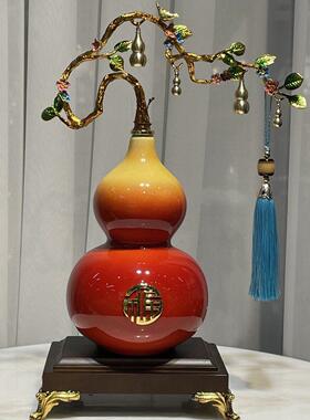 新中式客厅玄关葫芦五福临门摆件家居工艺礼品摆饰电视柜乔迁装饰