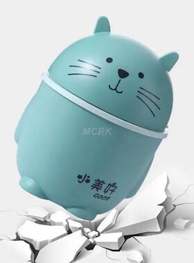 Cartoon Cat Table Plastic Trash Can Desktop Waste Box Bin Ga