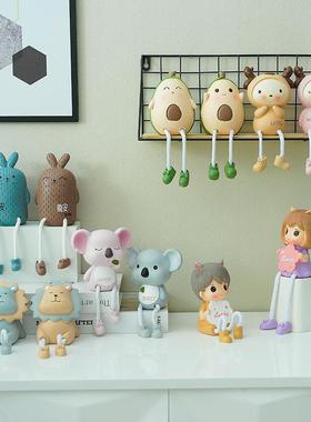 可爱少女心家居装饰树脂牛油果摆件吊脚人偶创意桌面小摆设品礼物