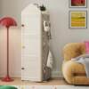 Household gap storage rack cream style gap storage cabinet student study floor hole board rotating bookshelf
