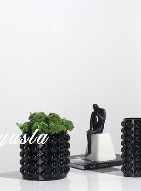 简约现代客厅茶几干花瓶花器样板房餐厅桌面酒店别墅摆件软装饰品