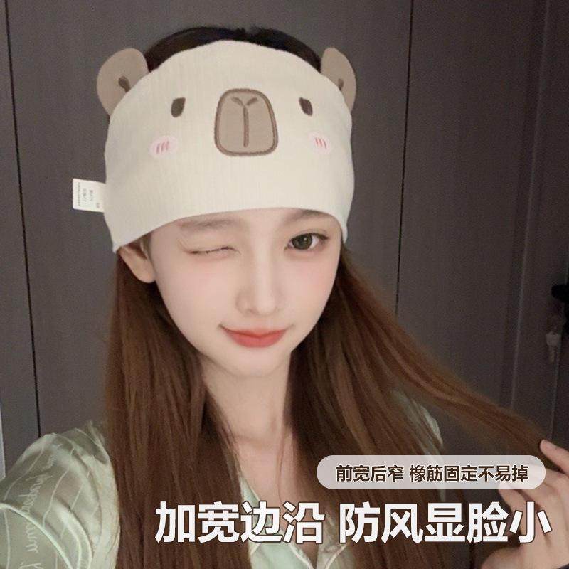 月子发带夏季薄款简约产妇防风吸汗护额头巾可爱熊猫大头围束发带,淘宝优惠券,粉丝福利购,淘宝优惠卷