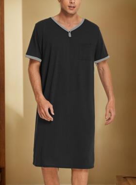 Men's home clothes, pajamas, short sleeves, imitation