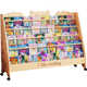Solid wood children's bookshelf shelf mobile home floor-standing wooden book storage rack kindergarten baby picture book shelf