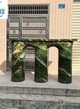 北欧风彩绘原石拱门方圆摆件样板房书房书柜客厅电视柜家居饰品