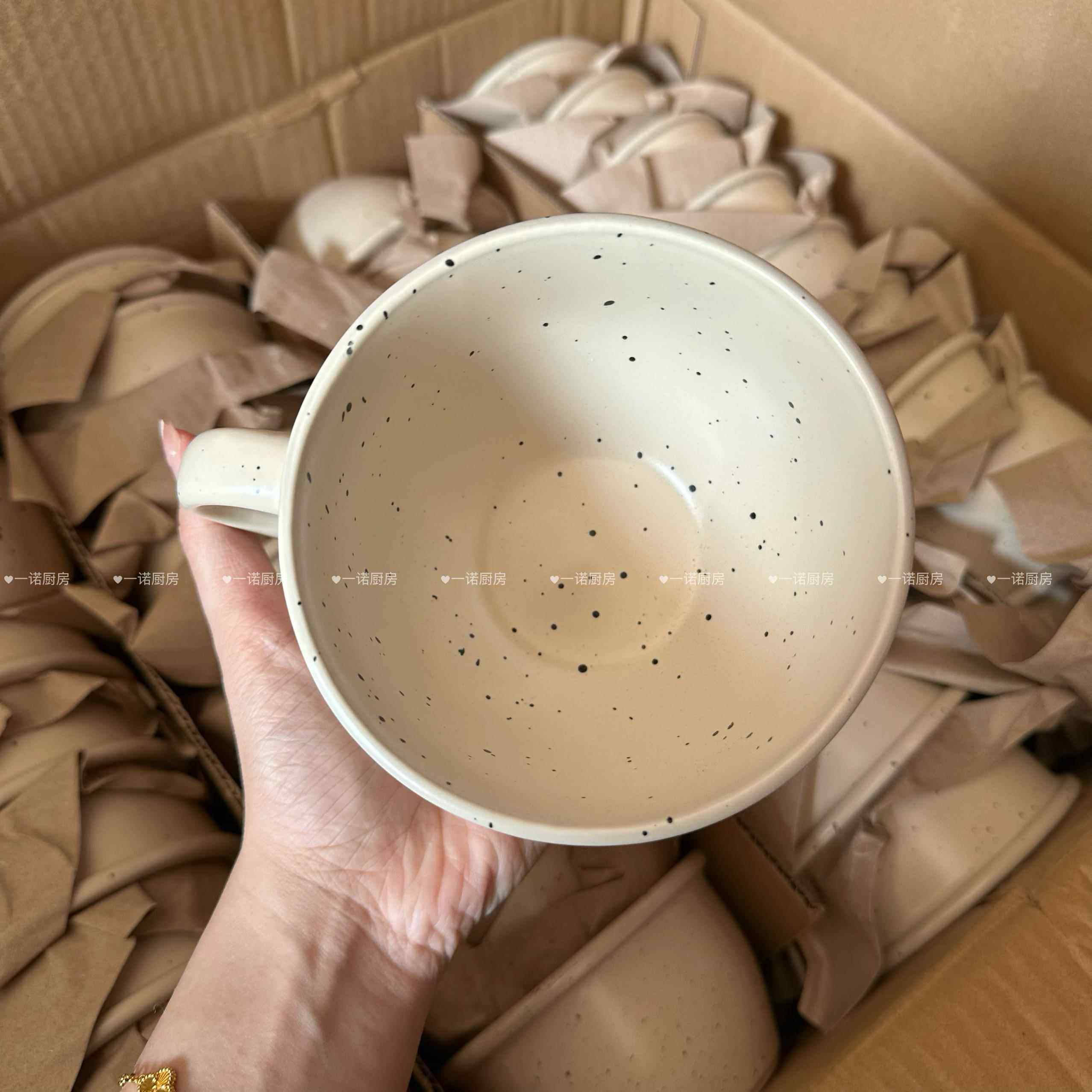 一诺厨房inn泼墨陶瓷碗酸奶碗早餐杯高颜值好看家用ins风沙拉碗,淘宝优惠券,粉丝福利购,淘宝优惠卷