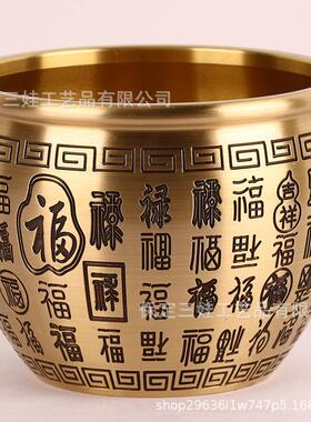 铜招米福百缸工艺品摆件家量888大厂从黄优