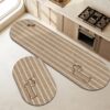 Wabi-sabi animal kitchen special floor mat 2025 new technology velvet anti-slip and dirt-resistant foot mats can be wiped and washed-free carpets