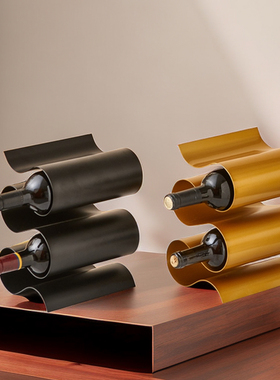 红酒架摆件轻奢高档简约现代客厅玄关摆设餐厅多瓶酒瓶酒柜装饰品