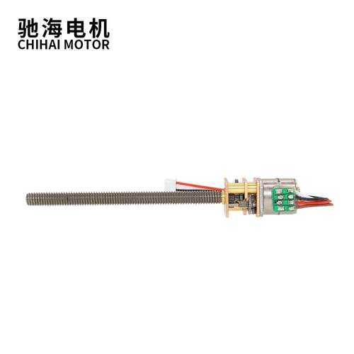 厂家直销CHS-GM12-10BY微型步进减速电机金属齿轮M4螺纹出轴5V12V - 图0