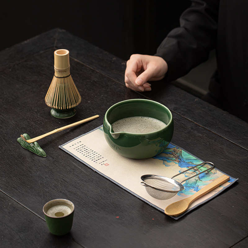 Teaware glassware set Baixiqing imitation Song Dynasty accessories tea snacks ceramic tea filter eight tea bowls standing tea set tea tea