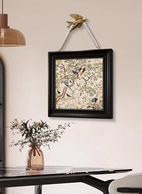 葫芦挂画中古风玄关装饰画入户正对门珍珠链子餐厅背景墙燕子壁画