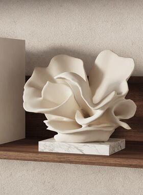 侘寂风覆古海螺珊瑚海洋主题民宿酒店卧室书架装饰品创意客厅摆件