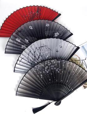 扇子中国风古风随身便携折扇夏季复古儿童古典汉服折叠古装小巧扇