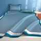 Ice silk mat summer household washable three-piece set student dormitory single foldable sheet bedding mat summer