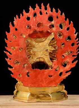 高档铜摆大威德铜室内家用1居0寸全鎏金双身莲花底座像家件