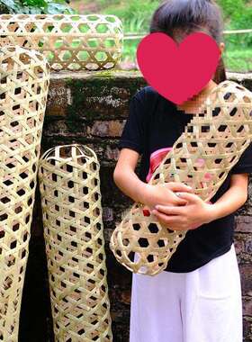 夏天取凉手工制作竹编竹夫人抱枕夏日纳凉儿童可用抱枕枕头通风