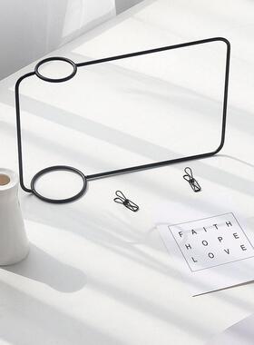 ins北欧简约金色铁艺陶瓷小花瓶摆件 干花花插家居装饰留言架