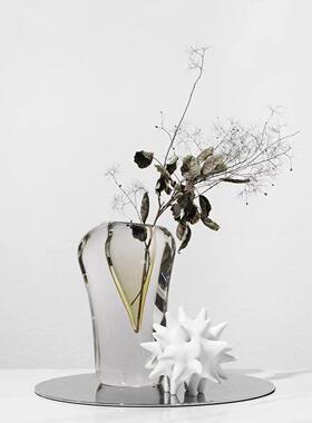琉璃花瓶摆件客厅插花玻璃轻奢家居装饰品高档电视柜玄关餐桌干花