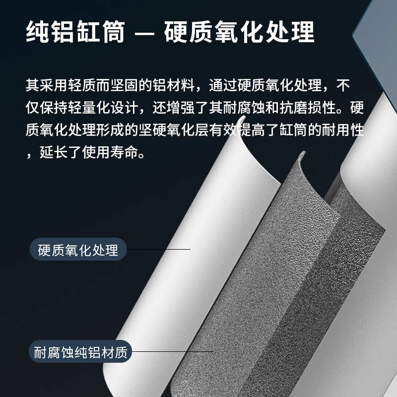铝合金气缸标准缸,缸径SC200*25/50/100/150/175/200/300/400/500-图3