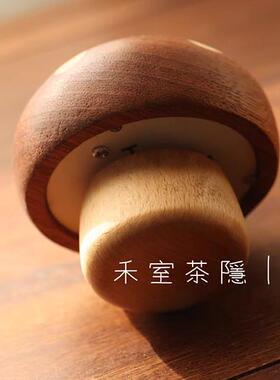 乌檀木新品情人节礼物可爱的蘑菇八音盒饰品文玩时尚摆件
