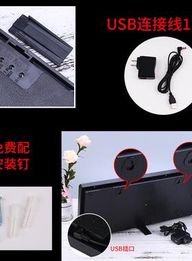 现货现代简约挂钟静音装饰电子时钟大数字led立体钟表