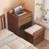 Solid wood 157 dressing table small apartment simple modern bedroom 2025 new cabinet flip-top dressing table bedside storage