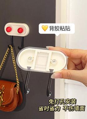 多巴胺J型挂衣钩创意门后衣帽钩浴室毛巾免打孔挂钩粘钩装饰粘钩