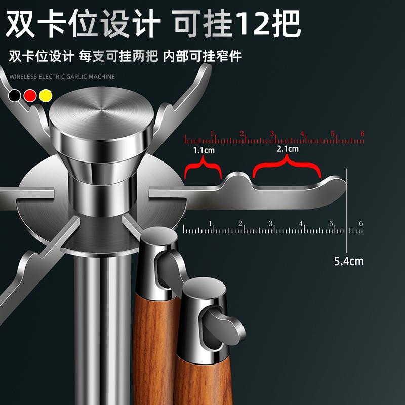 厨房旋转挂钩置物架304不锈钢厨具收纳架锅铲勺子挂架台面支架子 - 图1