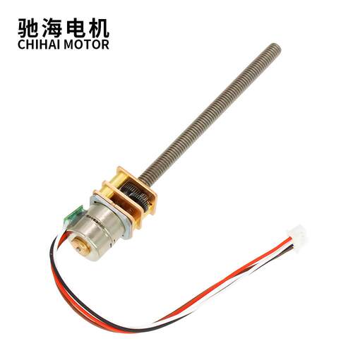 厂家直销CHS-GM12-10BY微型步进减速电机金属齿轮M4螺纹出轴5V12V - 图1