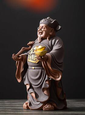 玖造陶瓷财神招财进宝饰品新家搬家店开业礼品办公室桌面软装