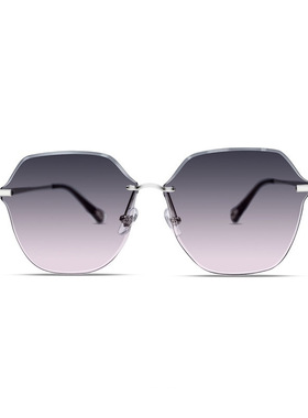 太阳镜女士边框切片金属太阳眼镜