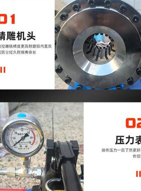 手动液压缩管机压钢管扣压机便携式小型扣管机家用圆缩口机