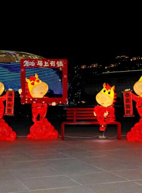 2026马年吉祥物生肖马摆件卡通马雕塑商场售楼部户外景区元旦装饰