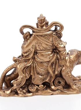 骑虎武财神赵公明摆件家居风水装饰品财神爷佛像小摆设桌面工艺礼