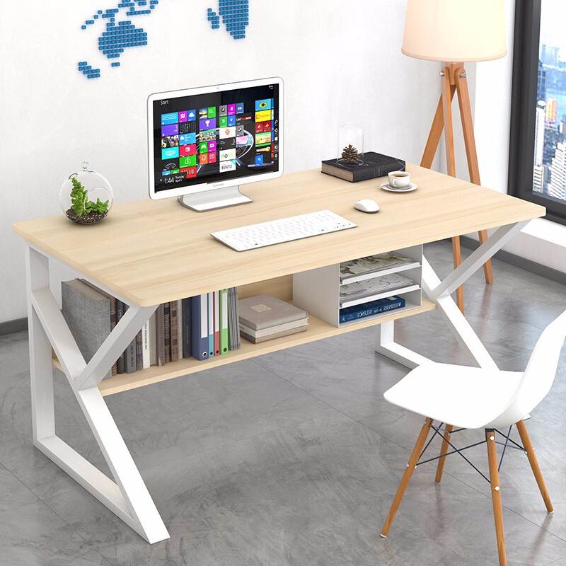 新品新品蔓斯菲尔电脑桌台式书桌办公桌子学习桌 140x60CM黑胡桃 - 图0