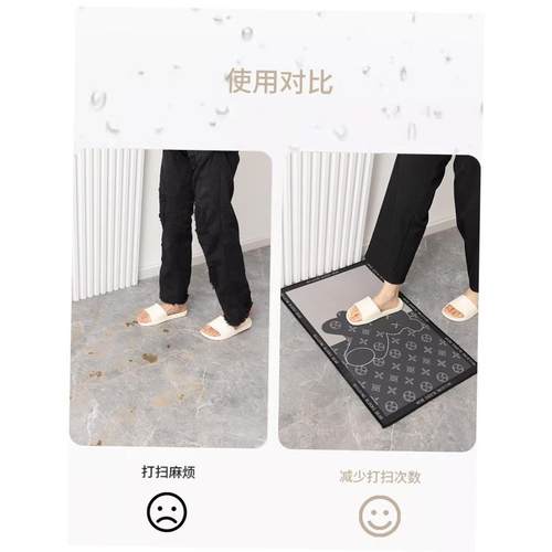 Absorbent felt bedroom entrance door mat bathroom rug carpet - 图1