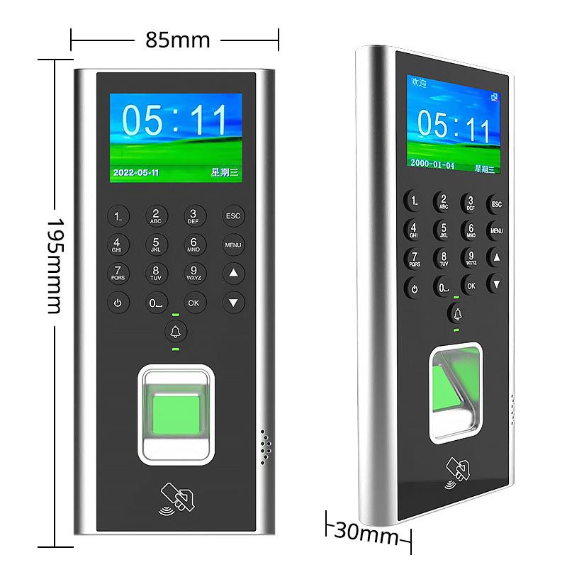 2.4-inch high-definition screen fingerprint attendance access control machine for offices, card swipe password smart access control machines for shops and communities