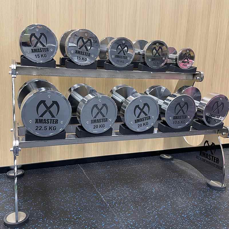 XMASTER纯钢哑铃哑铃架子套装组合健身家用杠玲架商用器材架 - 图1