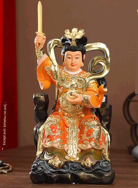 寺九天宣女像踏凤九天圣母皇后九天宣女家拜饰树脂佛像