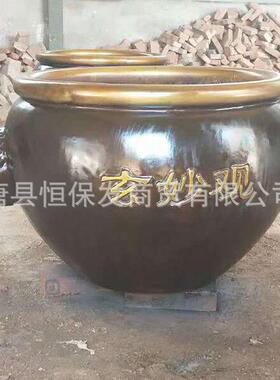 铸铜缸雕塑口径1米1.2米1.5米大型铁缸摆件仿古故宫铁缸生产厂