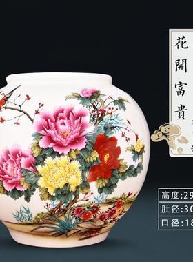 高档景镇陶瓷器彷大古百子图花瓶中式古典客德厅家居装礼饰摆件结