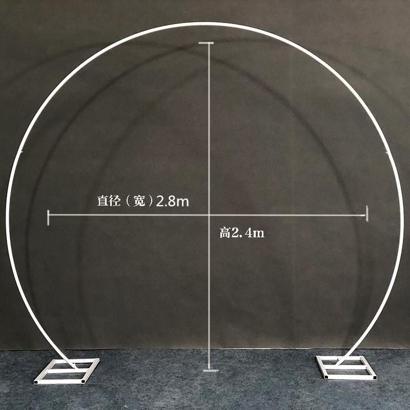 新款婚庆道具铁艺拱门花架T台过道摆件森系婚礼布置装饰圆形拱门 - 图0